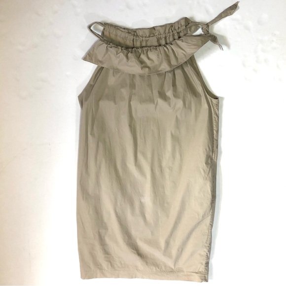 Liz Claiborne Paper Bag Dress Tan 6 - Picture 2 of 14